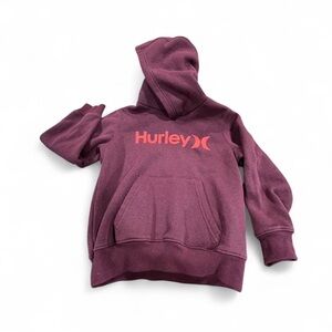 Hurley Kids Maroon and Orange Hoodie